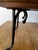 19th Century Antique Cobblers Stool-Carved-Egg and -Dart Trim, Green Leather and Iron Legs. For Sale - Image 4 of 12