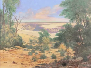'The Grand Canyon, Evening' by W. H. McConnell, 1936; Large Western Landscape Oil, United Scenic Artists