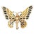 Vintage 1970 Napier Black Yellow Plique-a-Jour Butterfly Brooch For Sale