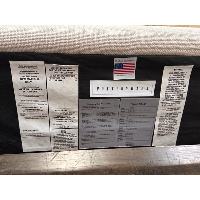 Eastern King Size Pottery Barn Raleigh Bed Frame For Sale - Image 9 of 12