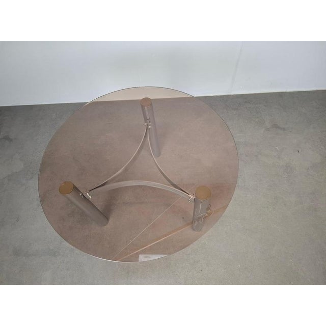 Silver Mid-Century Modern Czechoslovak Smoked Glass Coffee Table in Chrome Metal, 1970s For Sale - Image 8 of 14