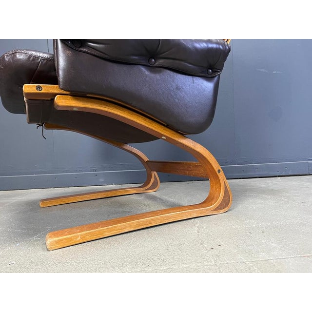 Brown Kengu Armchair by Elsa & Nordahl Solheim, 1960s For Sale - Image 8 of 10