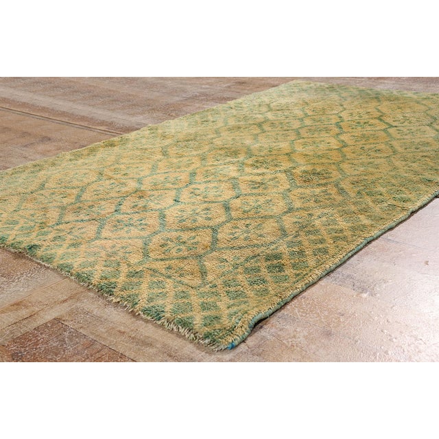 Beige Vintage Turkish Tulu Rug, 03'08 X 05'07 For Sale - Image 8 of 10