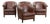 Club Chairs in Cowhide Leather, Set of 4 For Sale