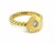 David Yurman Diamond 18k Yellow Gold Heart Cable Ring, Size 6.5 For Sale In Miami - Image 6 of 7
