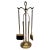 Metal Vintage Italian Three-Pieces Brass Fireplace Fire Tool Set with Stand, 1980s For Sale - Image 7 of 7