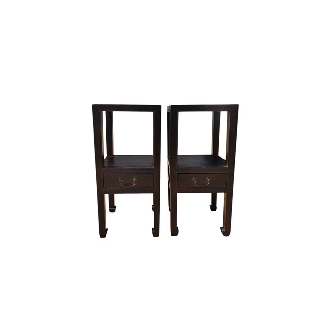 Mid 19th Century Pair of Antique Open-Shelf Accent Tables For Sale - Image 5 of 7