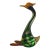 Vintage Mid Century Modern Murano Glass Crested Duck Figure For Sale