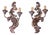 Italian Baroque Hand-Carved Wall Lights in Wood & Metal, 1950s, Set of 2 For Sale