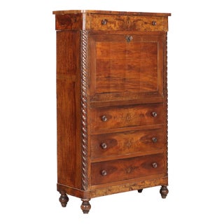 Vintage Mahogany and Feather Secretary For Sale
