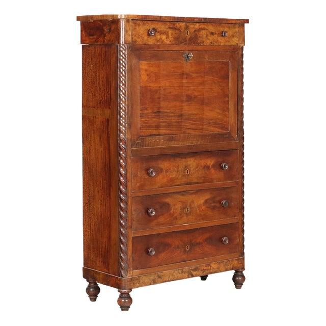 Vintage Mahogany and Feather Secretary For Sale