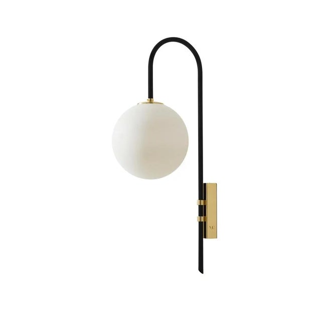 Set of 2 black brass wall lamp 06 by magic circus editions dimensions: h 77 x w 25 x d 36.5 cm materials: smooth brass,...