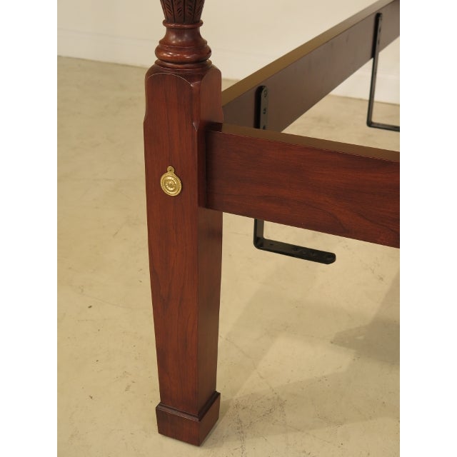 Henkel Harris Cherry King Size Rice Carved Bed | Chairish