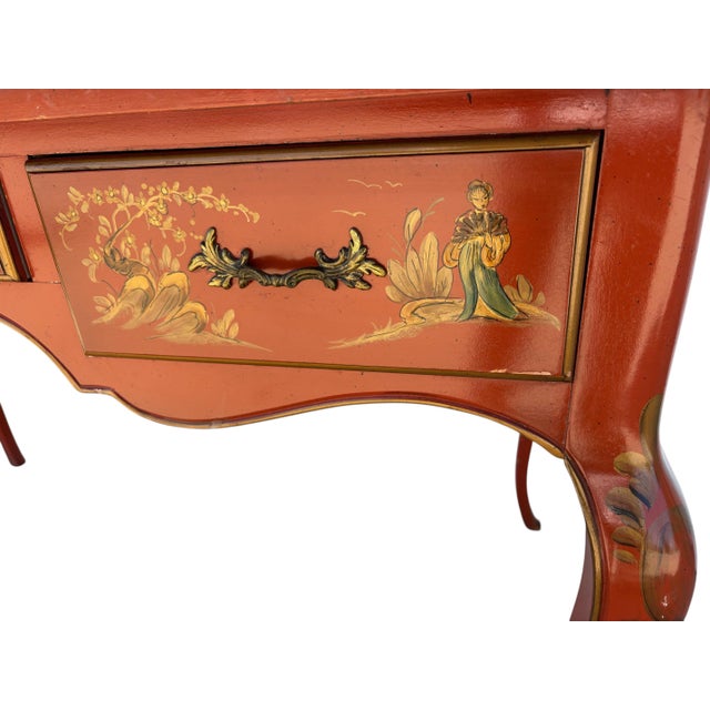 Mid 20th Century French Style Chinoiserie Writing Desk For Sale - Image 5 of 7