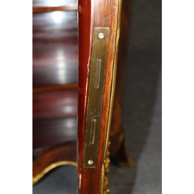19th C French Louis XV Style Ormolu Mounted Marble Top Cabinet by Droward For Sale - Image 17 of 17