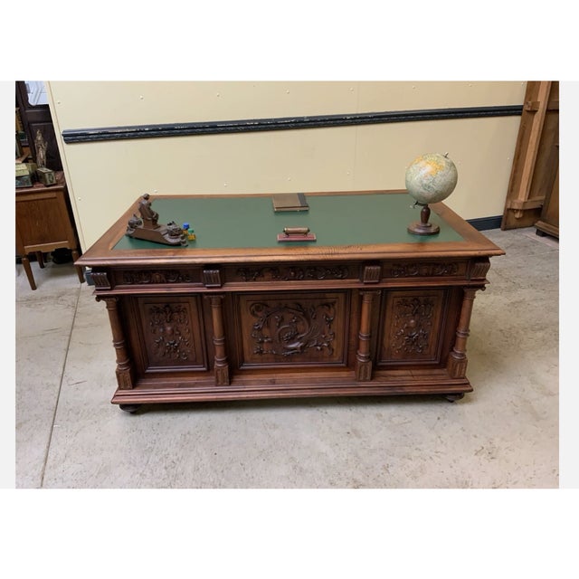 Antique Neo-Renaissance Desk, 1880 For Sale - Image 6 of 15