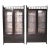 Faux Bamboo Silver Leafed & Hand Painted Display China Cabinets - a Pair For Sale