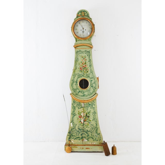 Wood Grandfather Clock from Mora, 1756 For Sale - Image 7 of 7