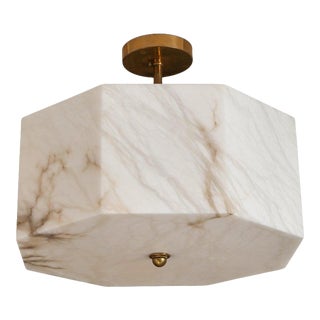 Bespoke Eight-Sided Alabaster Fixture For Sale