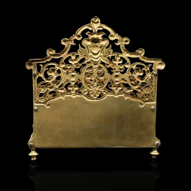 1900s Antique Victorian Italian Ornate Letter Rack For Sale - Image 6 of 12