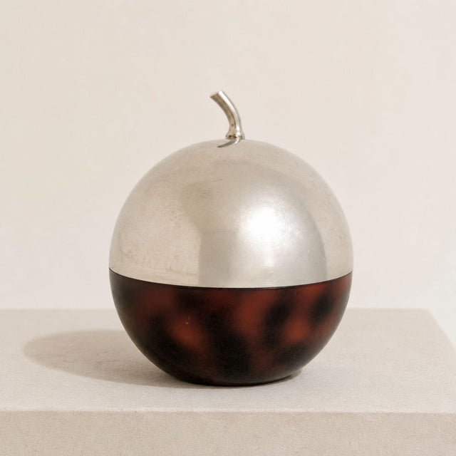 Mid-Century Modern 1970s Mid-Century Modern French Ice Bucket Metal and Bakelite Lucite For Sale - Image 3 of 8