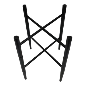 Vintage Folding Black Wooden Tray Table Stand