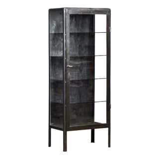 Polished Iron Medicine Cabinet, 1920s For Sale