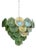 Italian Pendant Light with Green Iridescent Glass Discs from Justfurnituress SRL For Sale