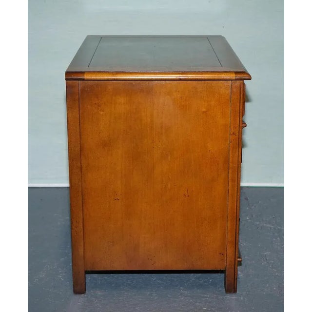 Baker Furniture Burr Walnut Bedside Cabinet with Drawer and Carved Doors For Sale - Image 12 of 16