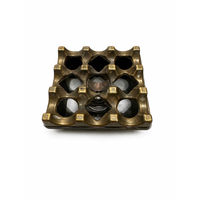 Metal Vintage Brutalist Ashtray in Brass by Beck & Jung for Diverse Ting, 1960s For Sale - Image 7 of 7