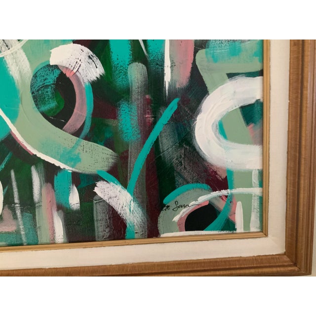 2020s Modern Abstract Expressionist Painting, Framed For Sale - Image 5 of 10