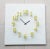 White Mocapwhite-Yellow Illusionistic Wall Clock by Jan Paul For Sale - Image 8 of 12