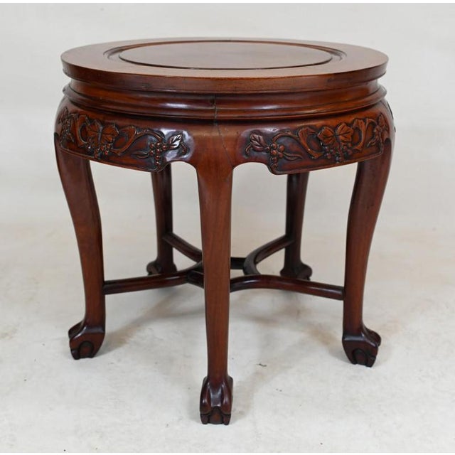 Chinese Hardwood Pedestal Stand, 1860 For Sale - Image 3 of 6
