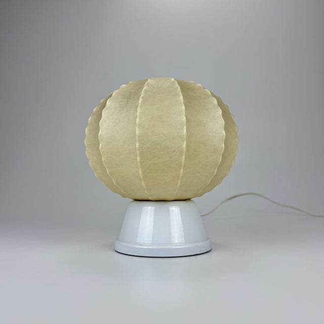 Mid-Century Modern Cocoon Bedside Lamp, 1960s, in Good conditions. Designed 1960 to 1969 European Plug (up to 250V).The...