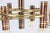 Mid-century Chandelier in golden metal realized by Gaetano Sciolari in 1960s. Minor signs of age due to the time,...