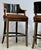 Wood Pair of Gregorius- Pineo Two-Tone Ebonized & Natural Wood Bar Stools With Brown Ultrasuede For Sale - Image 7 of 12