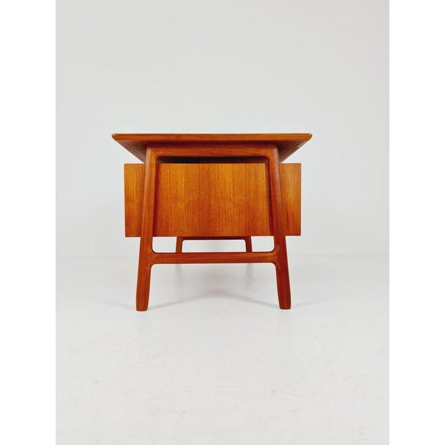 Danish Teak Executive Model No 75 Desk by Omann Jun, 1960s For Sale - Image 15 of 18