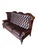 English High-Back Chesterfield Sofa with Queen Anne Legs in Burgundy Leather, 1980s For Sale - Image 3 of 5