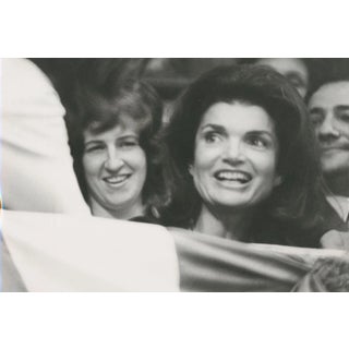 Jackie Kennedy Onassis, Madison Square Garden, 1970s, Black and White Photograph For Sale
