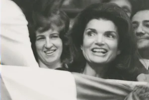 Jackie Kennedy Onassis, Madison Square Garden, 1970s, Black and White Photograph