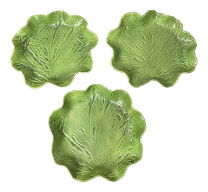 Vintage Pat Young Dodie Thayer-Style Cabbage Plates- Set of 3