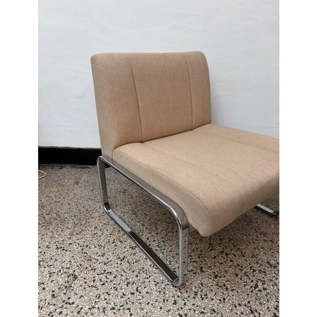Mid-Century Modern Mid-Century Chrome Cantilever Lounge Chair, 1970s For Sale - Image 3 of 8
