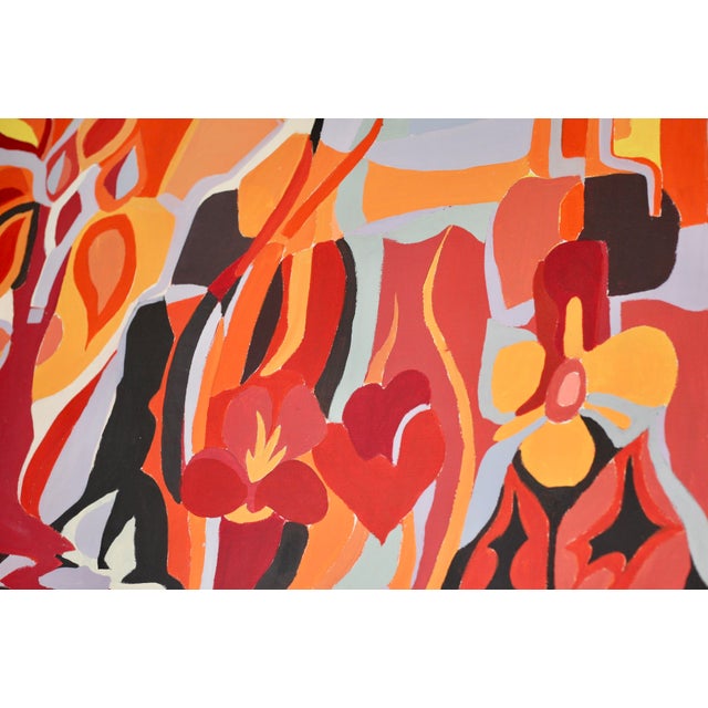 Psychedelic Composition, 1970s, Canvas Painting For Sale - Image 11 of 15