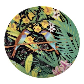 Vintage Limoges France Rochard Tropical Birds and Foliage 10” Plates - Set of 12 For Sale