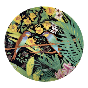 Vintage Limoges France Rochard Tropical Birds and Foliage 10” Plates - Set of 12