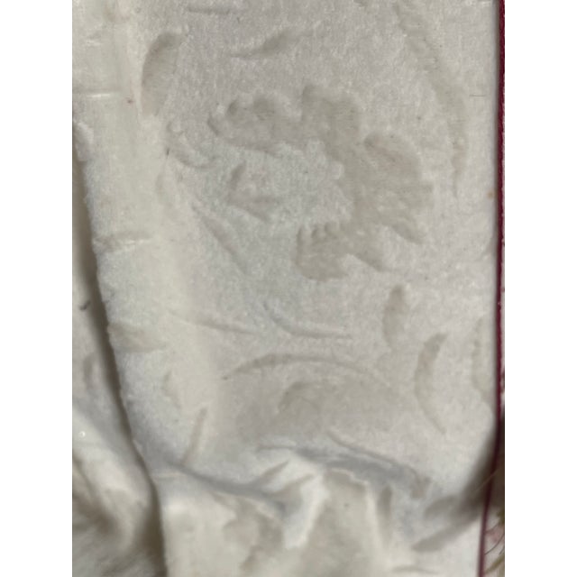 Textile Vintage White Santa Claus Christmas Holiday Tree Topper For Sale - Image 7 of 10