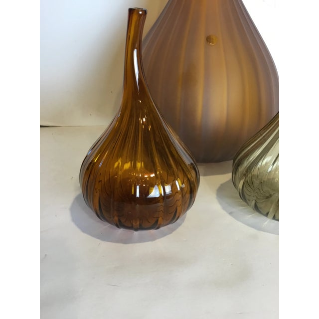 Mid-Century Modern Renzo Stellon for Salviati Set of 3 Drop Vases For Sale - Image 3 of 13