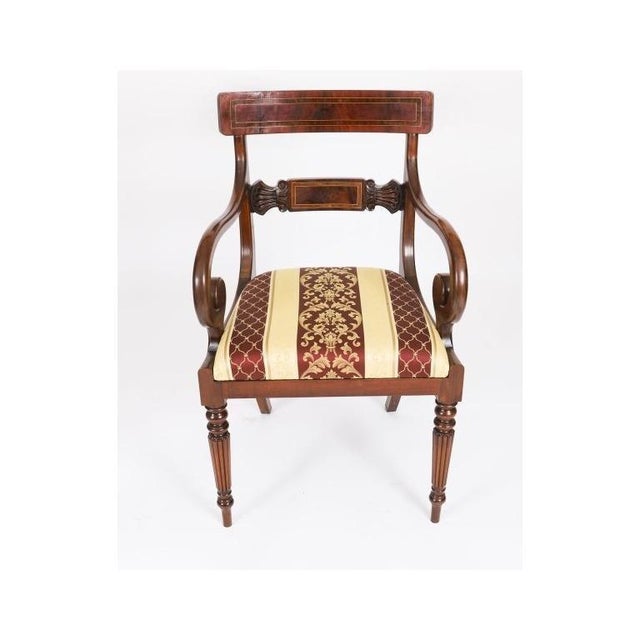 Antique William IV Extending Dining Table and Chairs in Mahogany, Set of 11 For Sale - Image 14 of 18