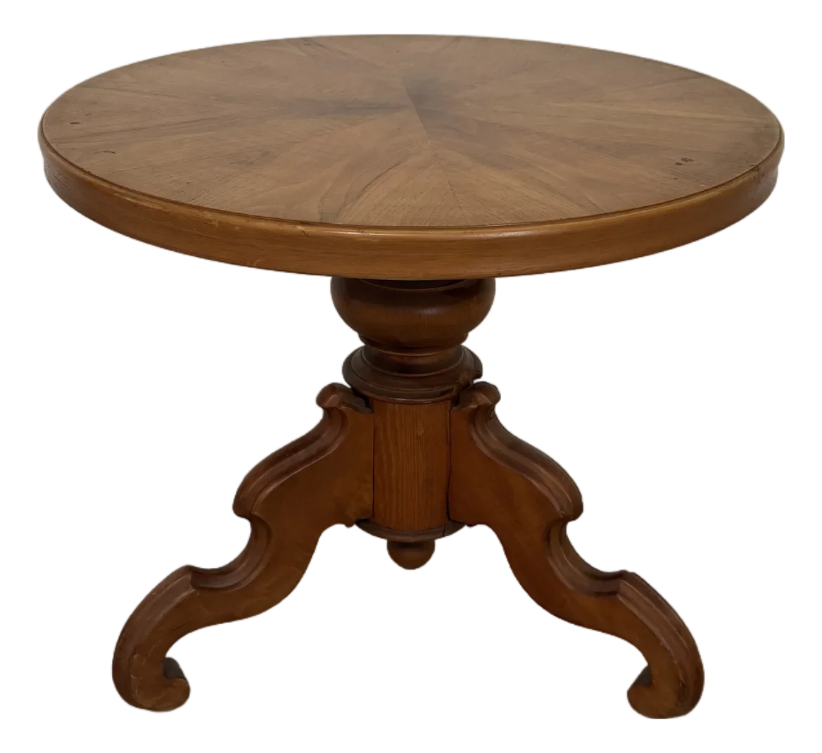 Antique Victorian Pedestal Parlor Side Table | Chairish