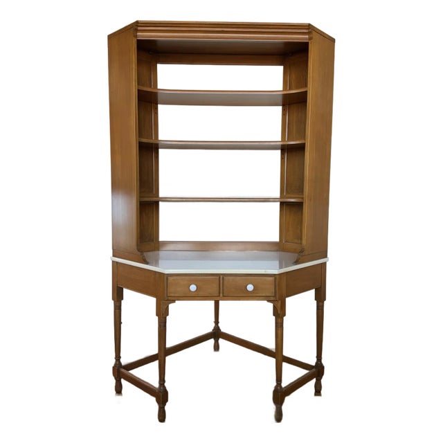 Vintage Pennsylvania House Corner Desk With Bookcase/Hutch For Sale